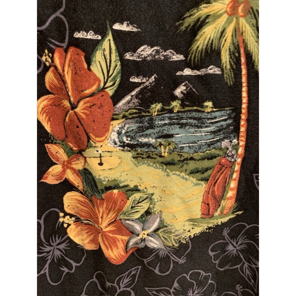Knightsbridge Hawaiian Shirt Men 3X Blue Aloha Camp Rayon Super Soft - Picture 5 of 5